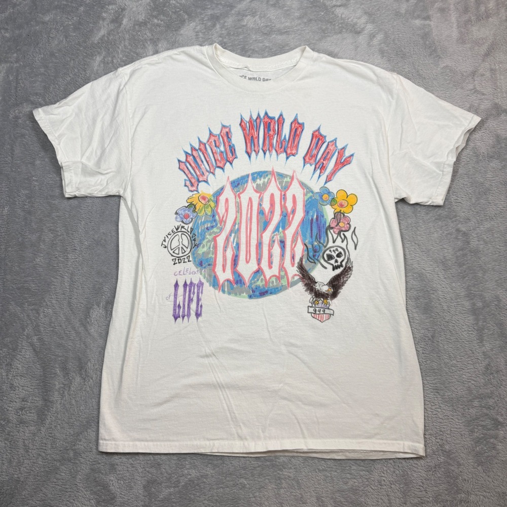 Juice WRLD Day Shirt Mens L White Concert United Center 2022 Celebration Of Life